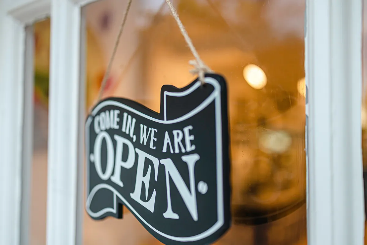 Entrance to a small business